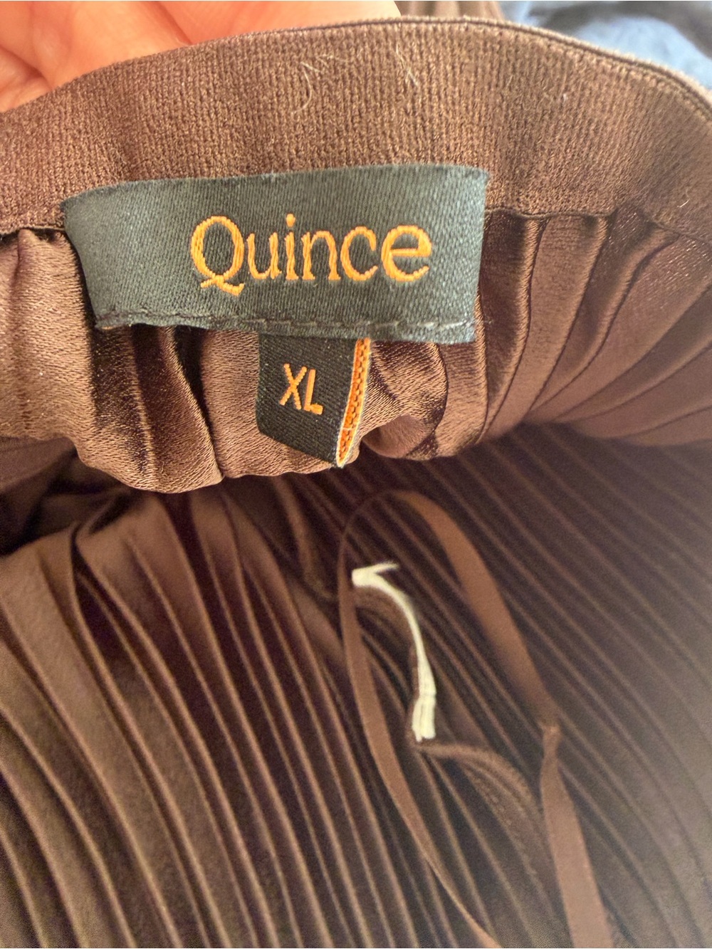 Quince Brown Pleated Midi Skirt - Picture 6 of 8